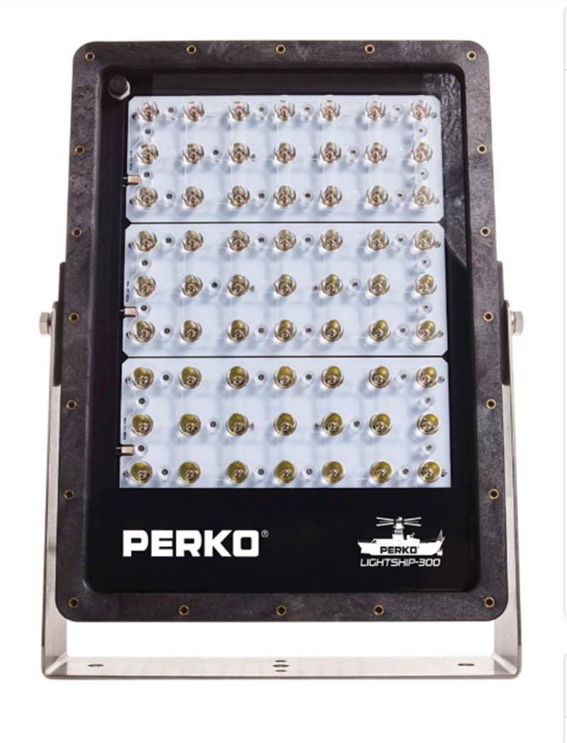 Perko 1643300S0B Lightship 300 Hochleistungs-LED-Strahler, 40.000 Lumen, Schwarz von Perko