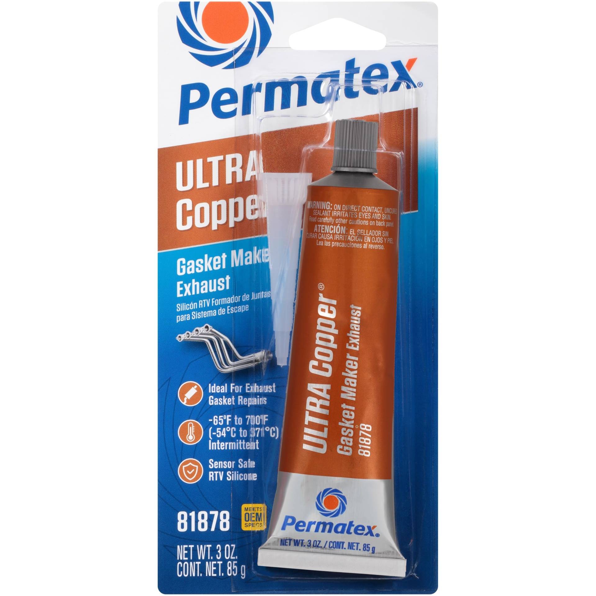 Permatex 3 Oz Ultra-Kupfer RTV Silikon-Dichtungs-Hersteller 81878 von Permatex