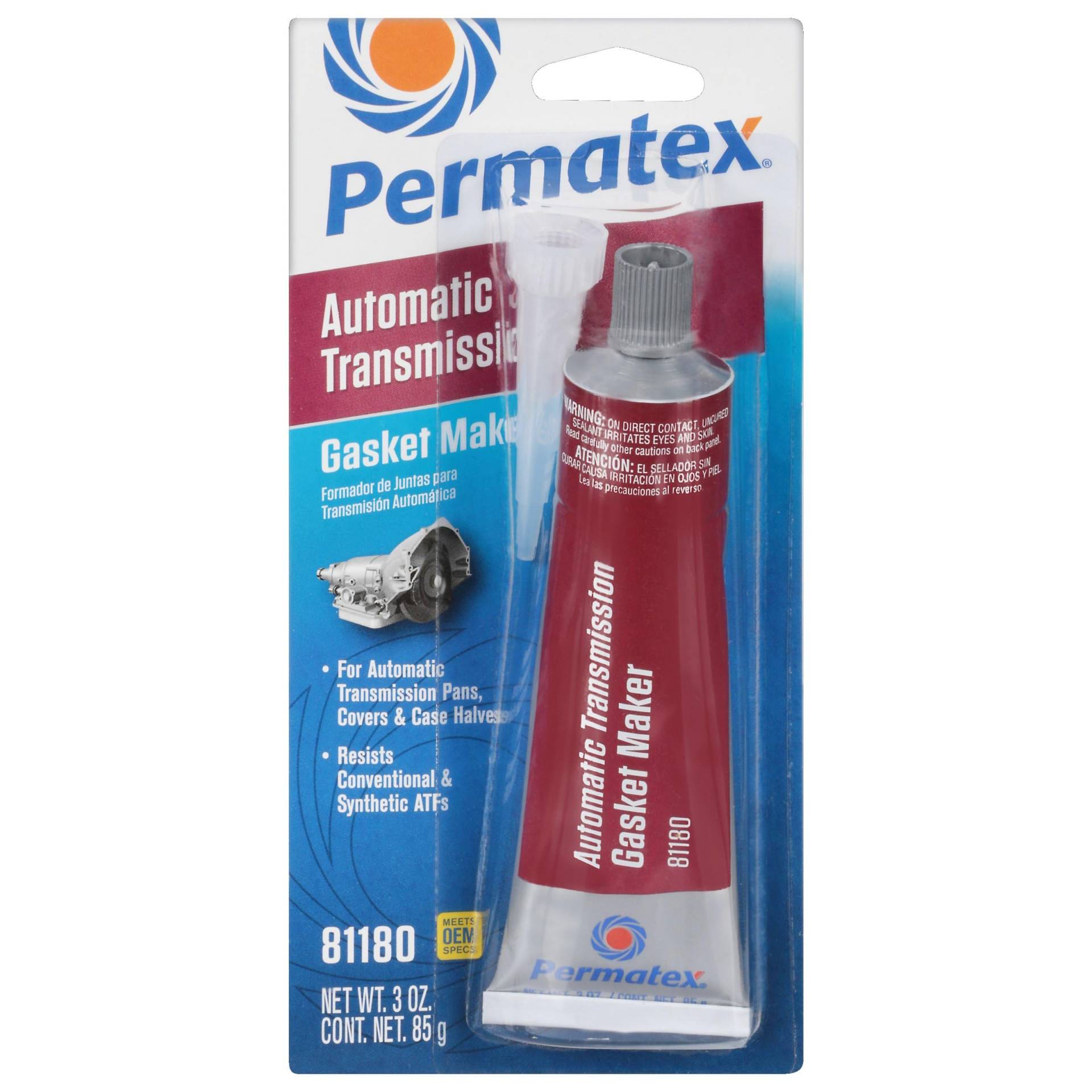 Permatex 81180 Automatikgetriebe-RTV-Dichtstoff, 85 g Röhrchen, Grau von Permatex