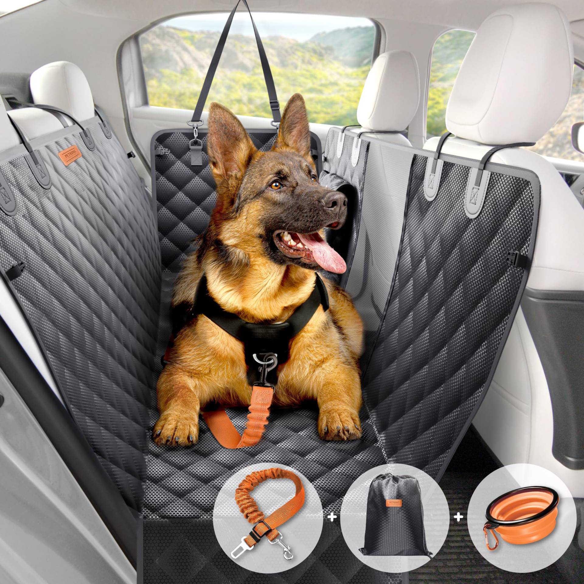 PetKing Premium Hundedecke Auto Rückbank Hund Rücksitz Autodecke Autoschondecke Rücksitzschoner Rückbankschoner Autoschutzdecke (Hammock Premium Cover) von PetKing Premium