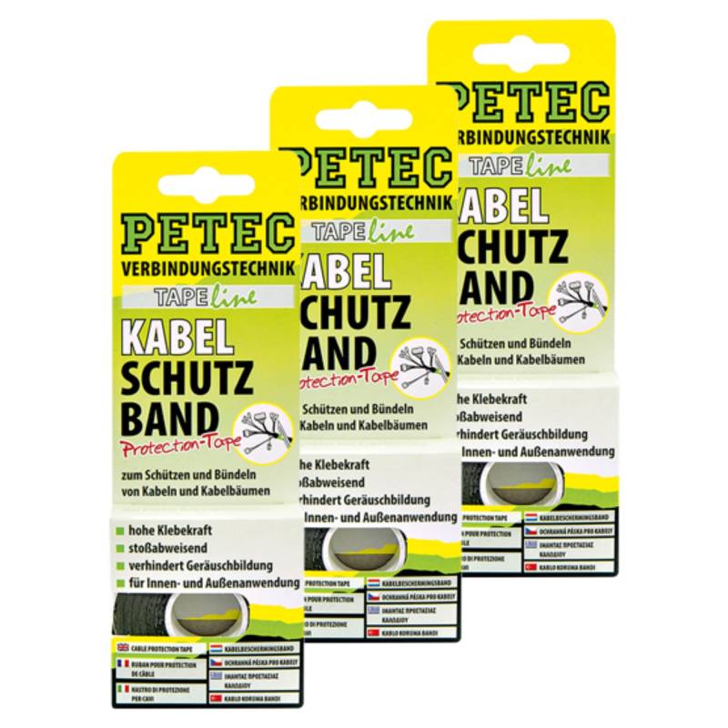 Petec_bundle 3X PETEC KABELSCHUTZBAND 19 MM X 10 M 87500 von Petec_bundle