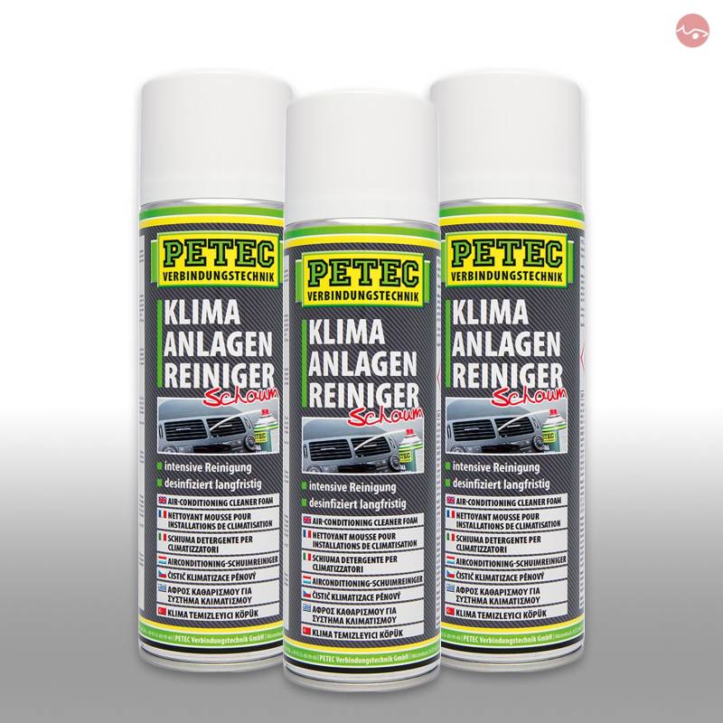 Petec_bundle 3X PETEC KLIMAANLAGENREINIGER Schaum AktivSchaum Desinfektion PKW 500 ML 71350 von Petec_bundle