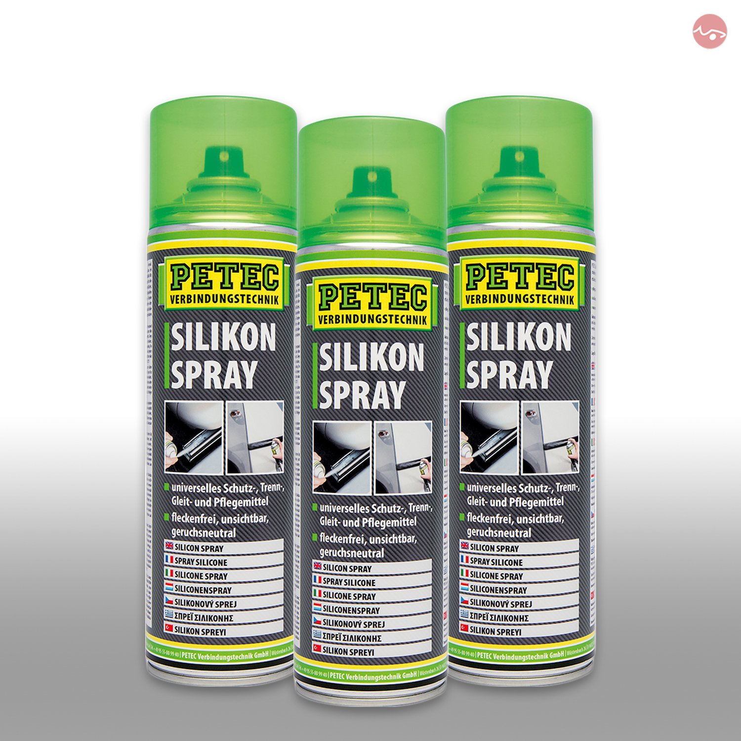 Petec_bundle 3X PETEC SILKIONSPRAY Silicon Spray Trennmittel Kunststoffpflege 500 ML 70850 von PETEC