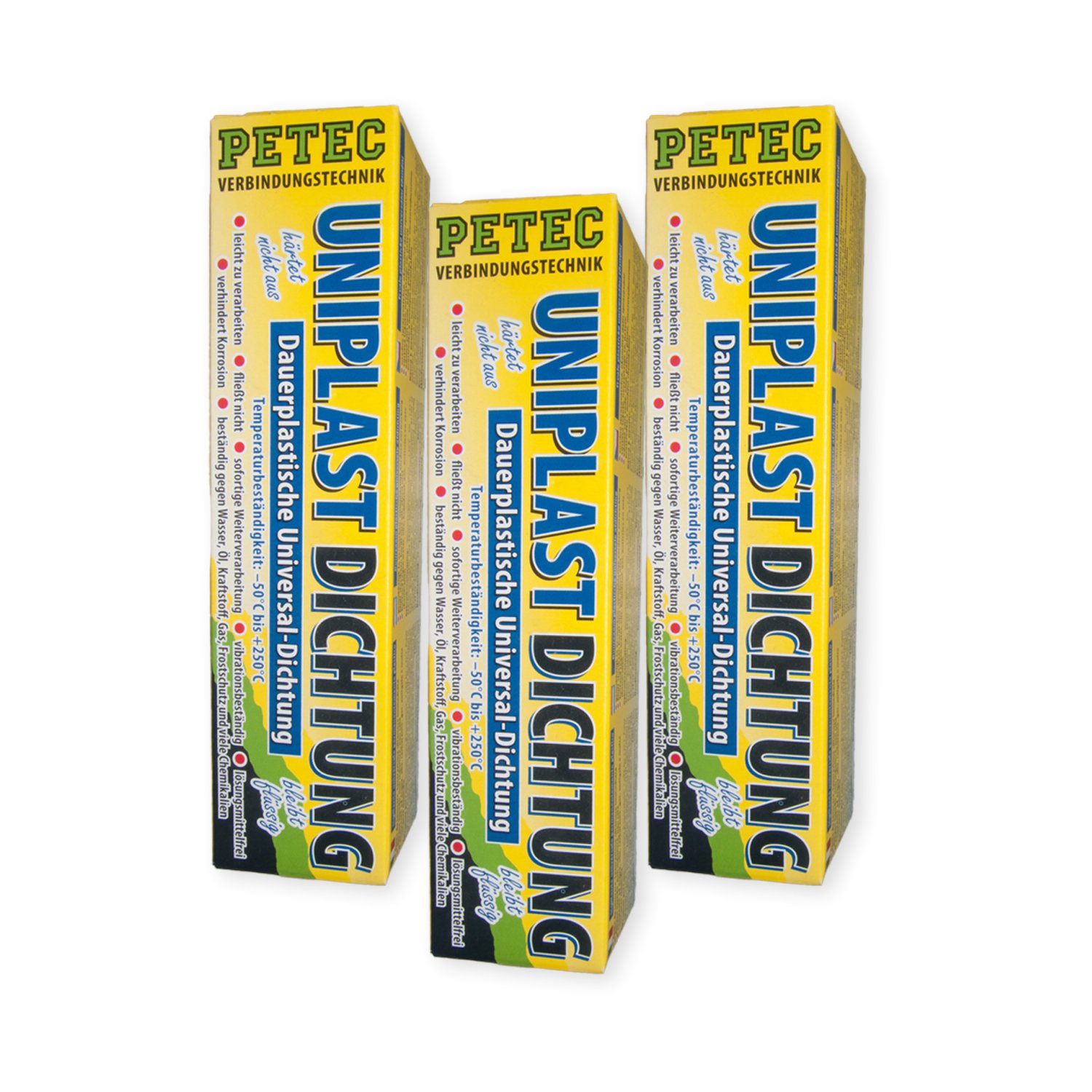 Petec_bundle 3X PETEC UNIPLASTDICHTUNG Universaldichtung Abdichtung Dichtmasse 80 ML 97510 von Petec_bundle