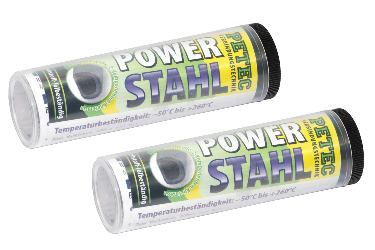 2x 50 g Petec Power Stahl 97350 Knetmasse Flüssig-Metall Metallkleber Kleber von PETEC