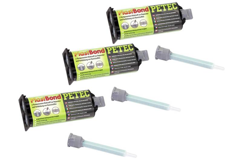 3 X 50 ml PETEC 98350 PLASTBOND Klebstoff 2-Komponenten Kleber für Kunststoff von PETEC