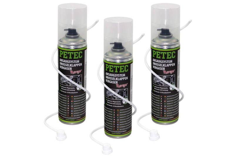 PETEC 72450 AGR Ventil Reiniger Drosselklappenreiniger Vergaserreiniger 3x 500ml von PETEC