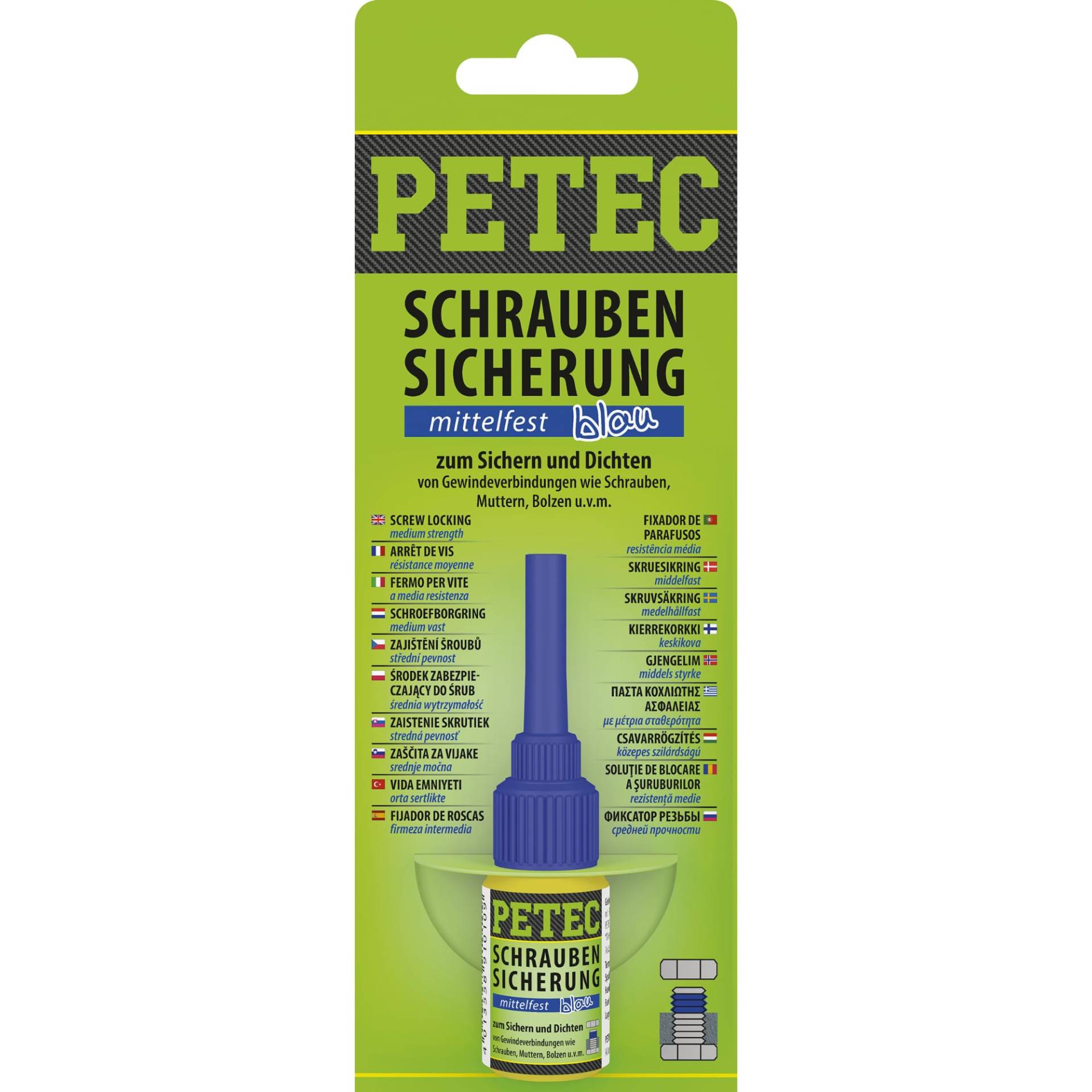 Petec 91005 Schraubensicherung Mittlefest, 5 g von PETEC