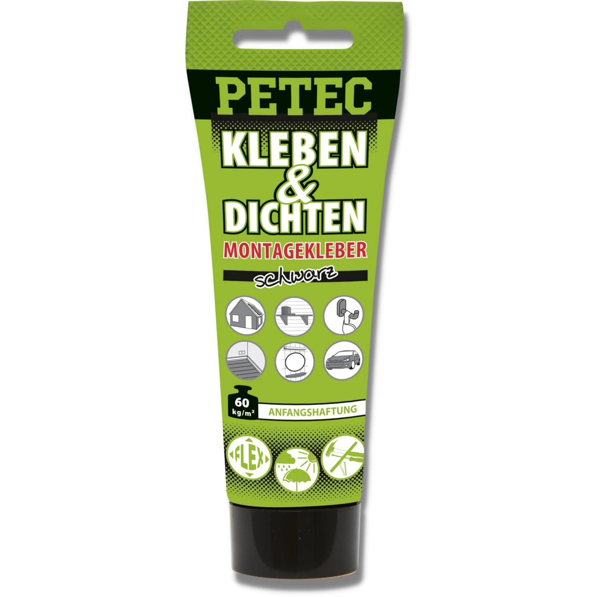 Petec Kleber Montagekleber Außen & Innen schwarz Universalkleber extra stark Kleben & Dichten. Baukleber Dichtmasse für saugende und nichtsaugende Klebeflächen von PETEC