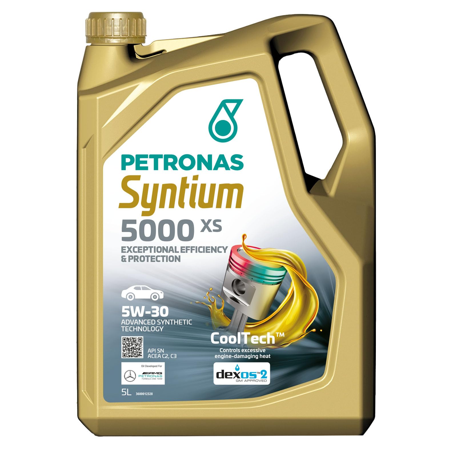 PETRONAS | SYNTIUM 5000 XS 5W-30 SN 5L, Motoröl, Öl Auto von Petronas