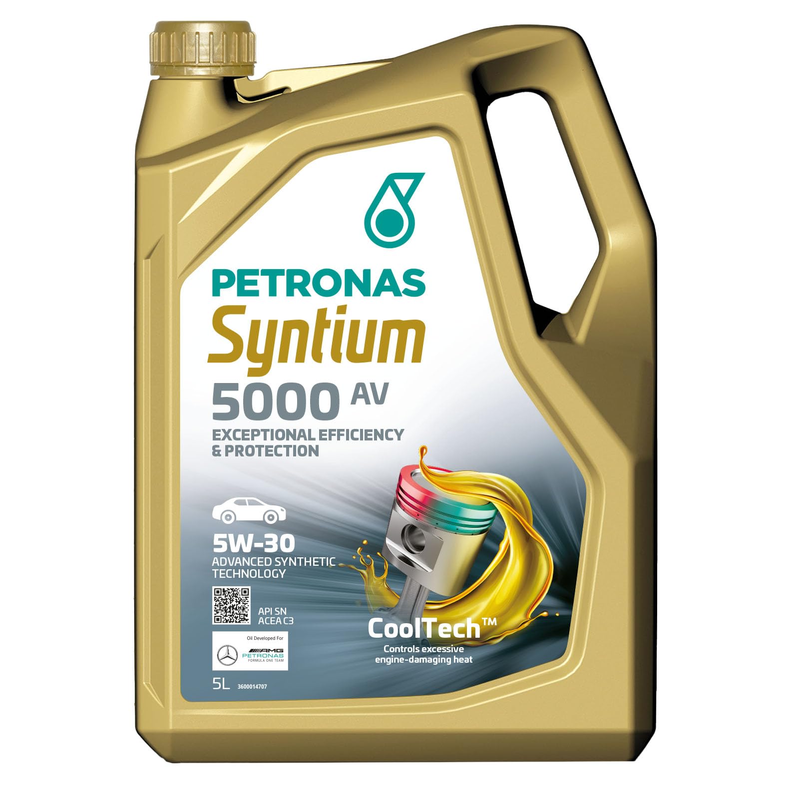 PETRONAS | SYNTIUM 5000 AV 5W30 SP 5L, Motoröl, Öl Auto von Petronas