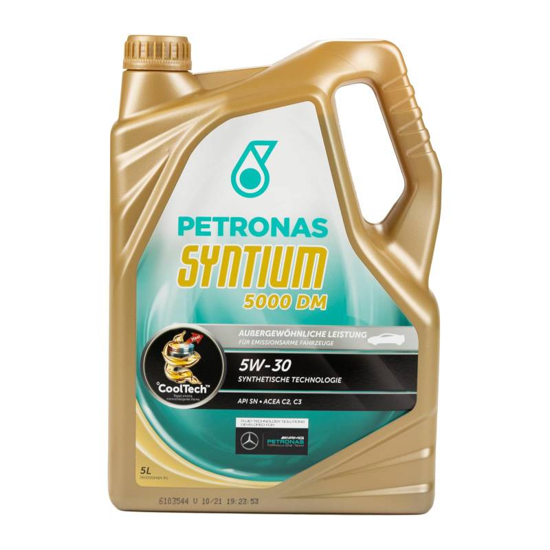 PETRONAS | SYNTIUM 5000 DM 5W-30 SN 5L, Motoröl, Öl Auto von Petronas