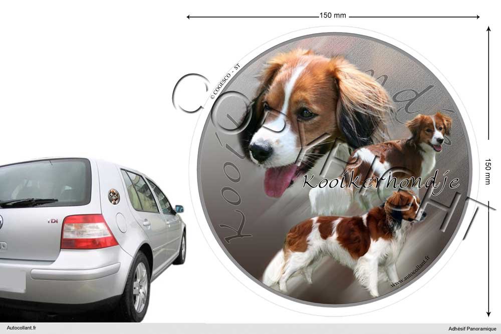 Pets-easy Circular Aufkleber Hund 15 cm Kooikerhondje von Pets-easy