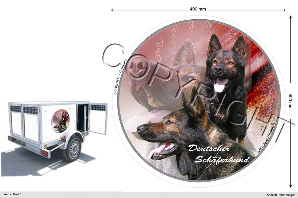 Circular Aufkleber Hund 40 Cm Deutscher Schäferhund von Pets-easy