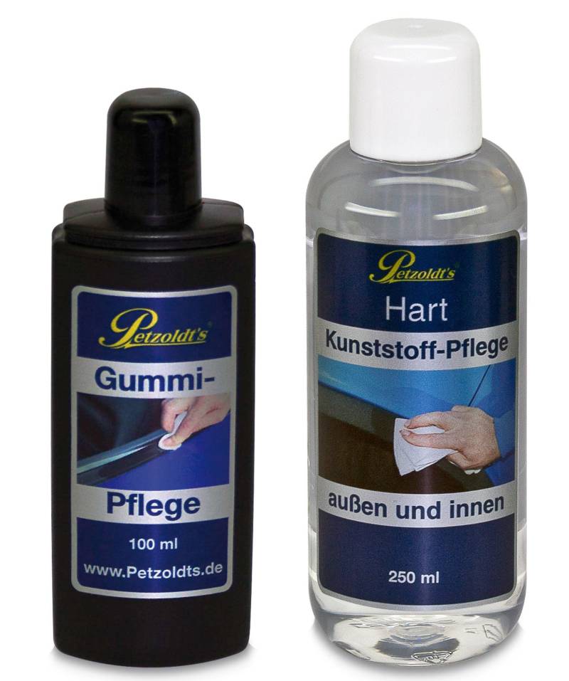 Petzoldts Premium Kunststoff- und Gummi-Pflege Set für Auto, Motorrad, Camping, Hobby von Petzoldt's