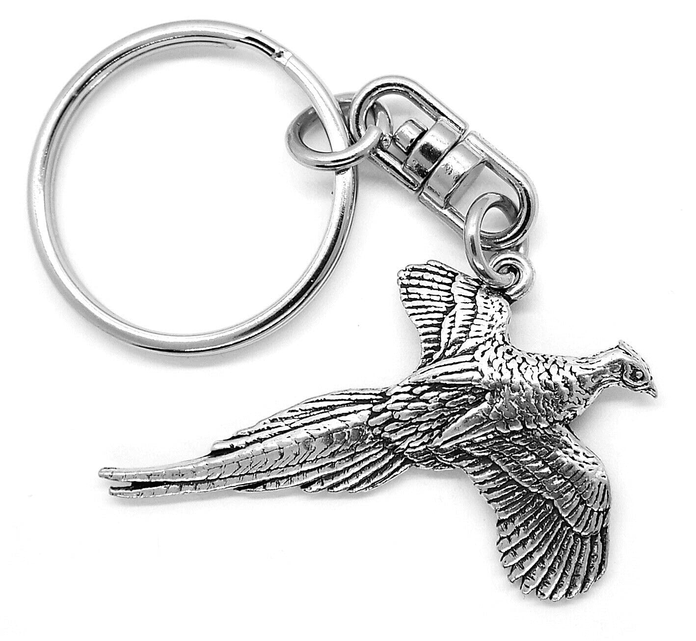 Pewter Keychains Fasan Hartzinn Schlüsselanhänger mit Geschenkbeutel von Pewter Keychains