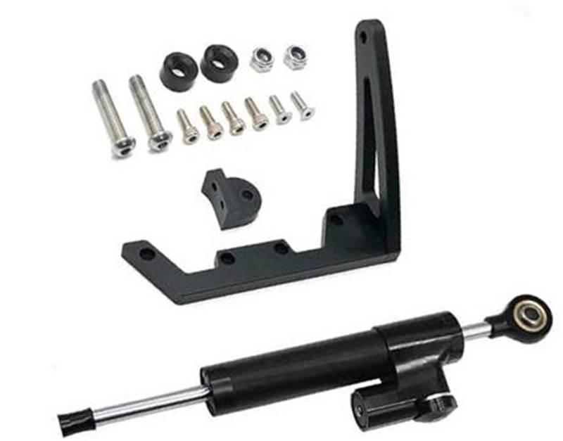 Lenkungsdämpfer-Kit für Roller, Pexorin Dämpfungshalterung Elektroroller-Teil, for TEVERUN, Supreme+ 7260R Lenkungsdämpfer 7260R V1 V2(Black Black3) von Pexorin