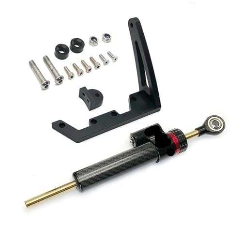 Lenkungsdämpfer-Kit für Roller, Pexorin for TEVERUN, for Supreme, 7260R Lenkungsdämpfer 7260R V1 V2 Dämpfungshalterung Elektroroller Teil(Black Carbon Fibre4) von Pexorin