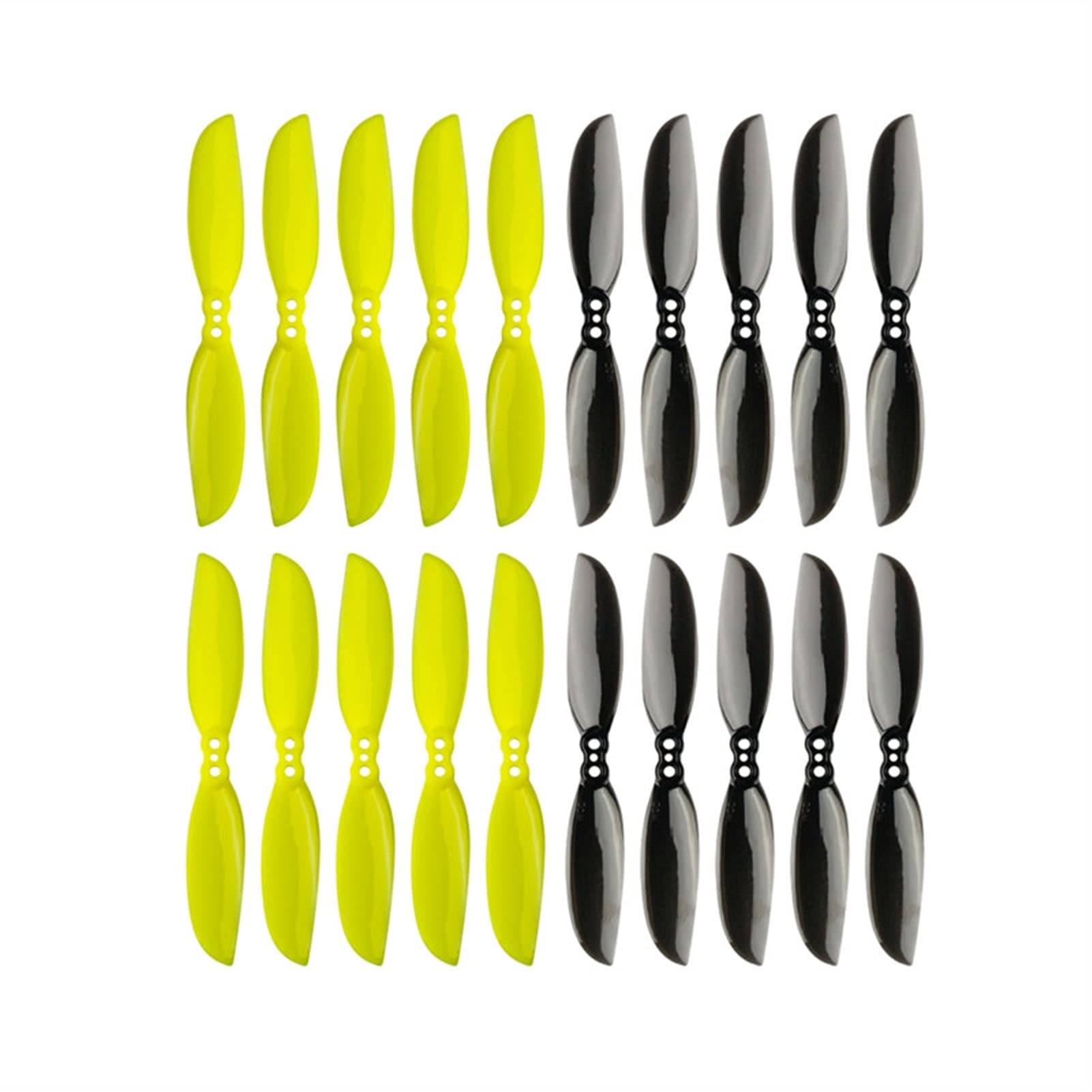 Pexorin 2-Blatt Propeller RC FPV Racing Freestyle 3 Zoll Zahnstocher Drohnen Ersatz Teile 75mm Racer 3 Zoll 1,5mm Propellerpropeller(20Pairs Mixed Color) von Pexorin