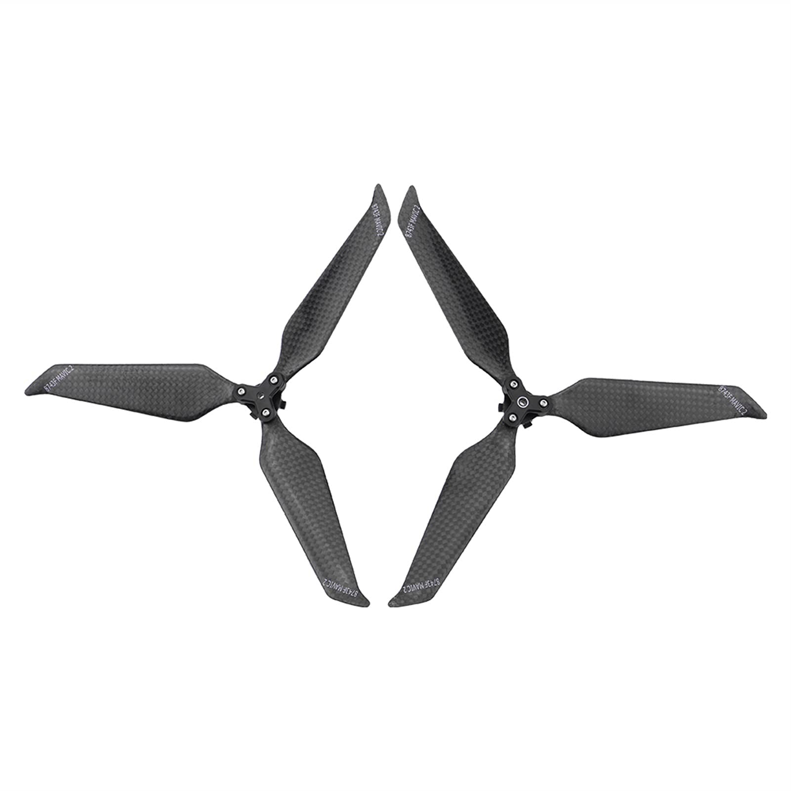 Pexorin 2 STÜCKE 8743F Carbon Fiber Propeller Drone 3 Blatt Klappblatt Requisiten Ersatz Propeller Teile, for DJI, for Mavic 2 Pro/Zoom Propellerpropeller von Pexorin