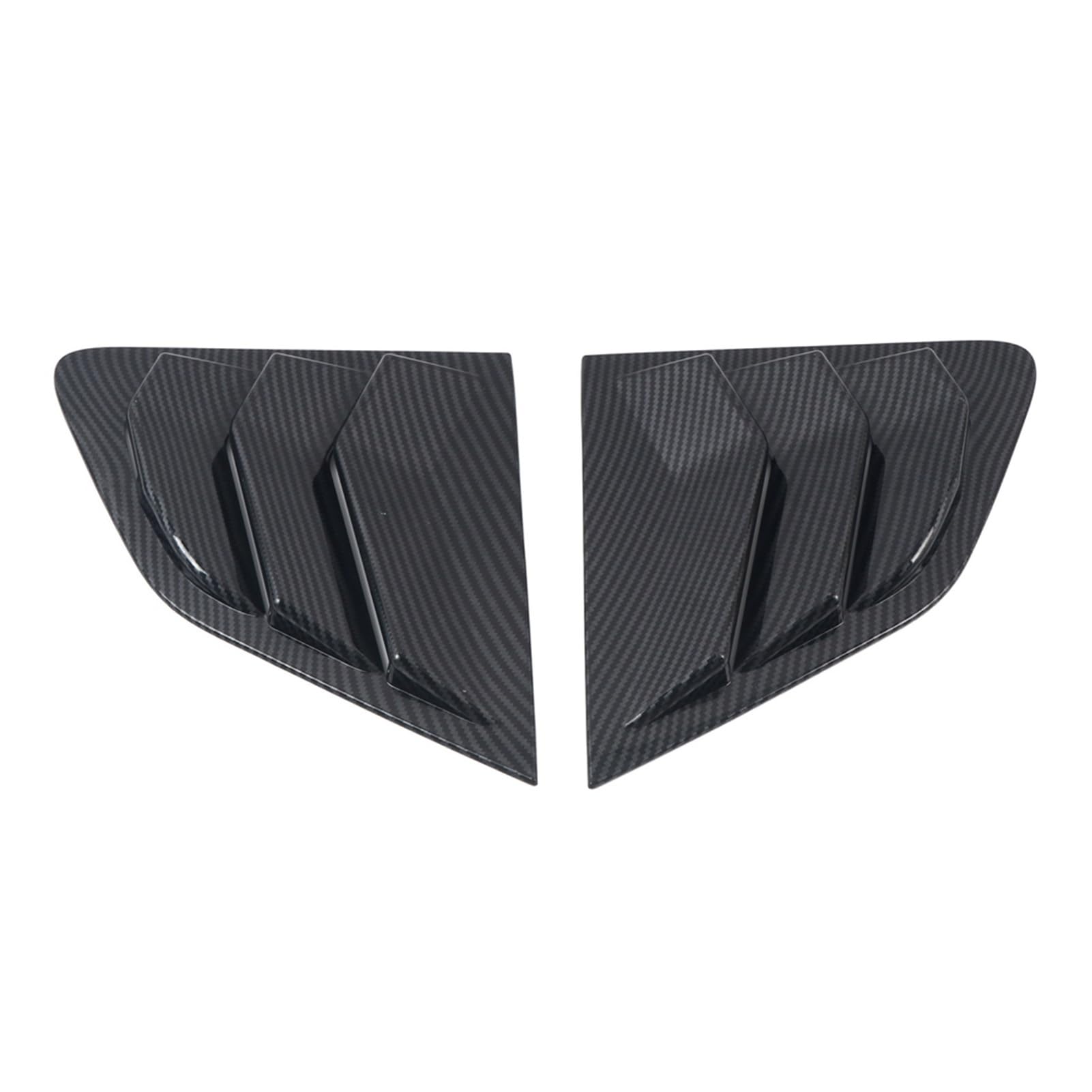 Pexorin 2PCS Auto Heckscheibe Lamellen Fensterläden Abdeckung Trim, for NISSAN, for Qashqai, for J11 2015-2020 Zubehör Auto Styling ABS Schwarz Sonnenschutzabdeckung für Heckscheibe(Carbon Fiber Grain von Pexorin