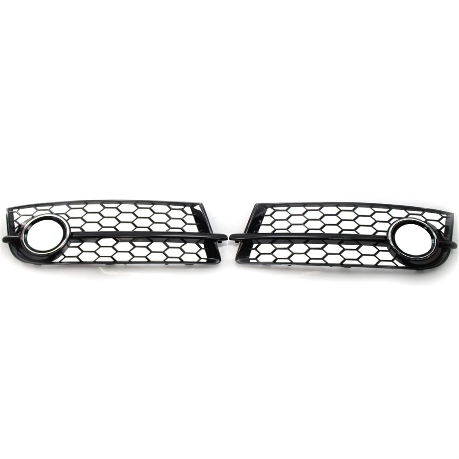 Pexorin 2X Links Rechts Auto Nebelscheinwerfer Grill Lampenabdeckung Trim Honeycomb Hex Frontgitter, for Audi, for TT 8J 2006-2014 8J080768201C 8J080768101C Austausch der Nebelscheinwerfergitterabdeck von Pexorin