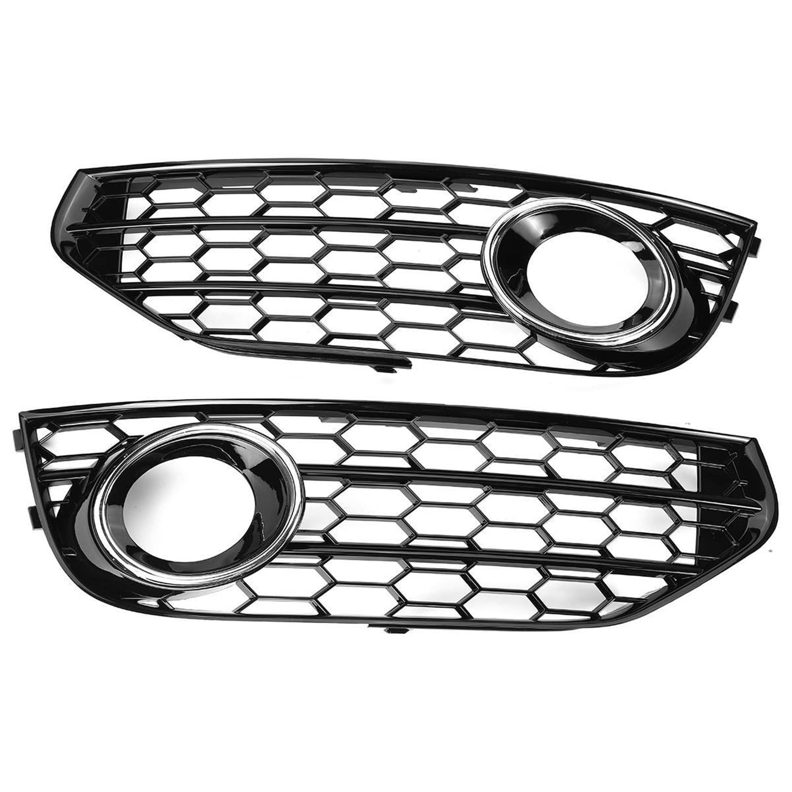 Pexorin 2x Auto-Nebelscheinwerfer-Grill, Gitterabdeckung, Waben-Sechskant, for Audi, for A4 B8 B85, for ALLROAD, 2009–2015 8K0807681J01C 8K0807682J01C Austausch der Nebelscheinwerfergitterabdeckung(Si von Pexorin