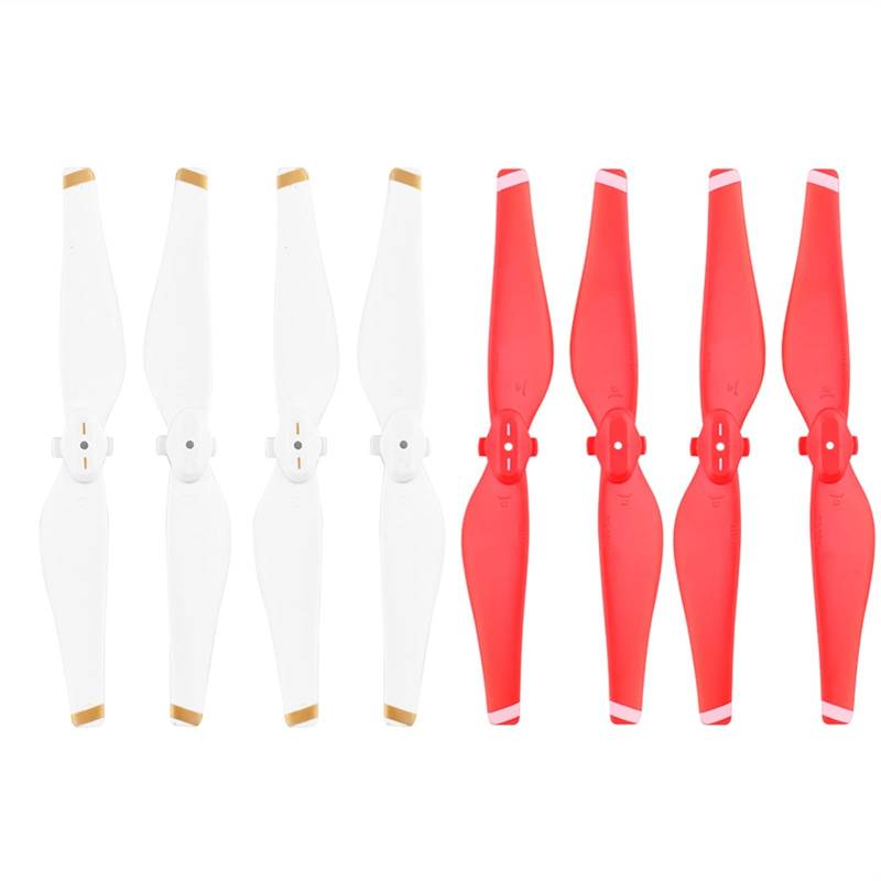 Pexorin 4 Paar Propeller-Schnellverschlussblätter 5332 Requisiten Langlebige Ersatzteile Ersatzzubehör Flügel, for DJI, for Mavic Air Drone 5332S Propellerpropeller(Red White) von Pexorin