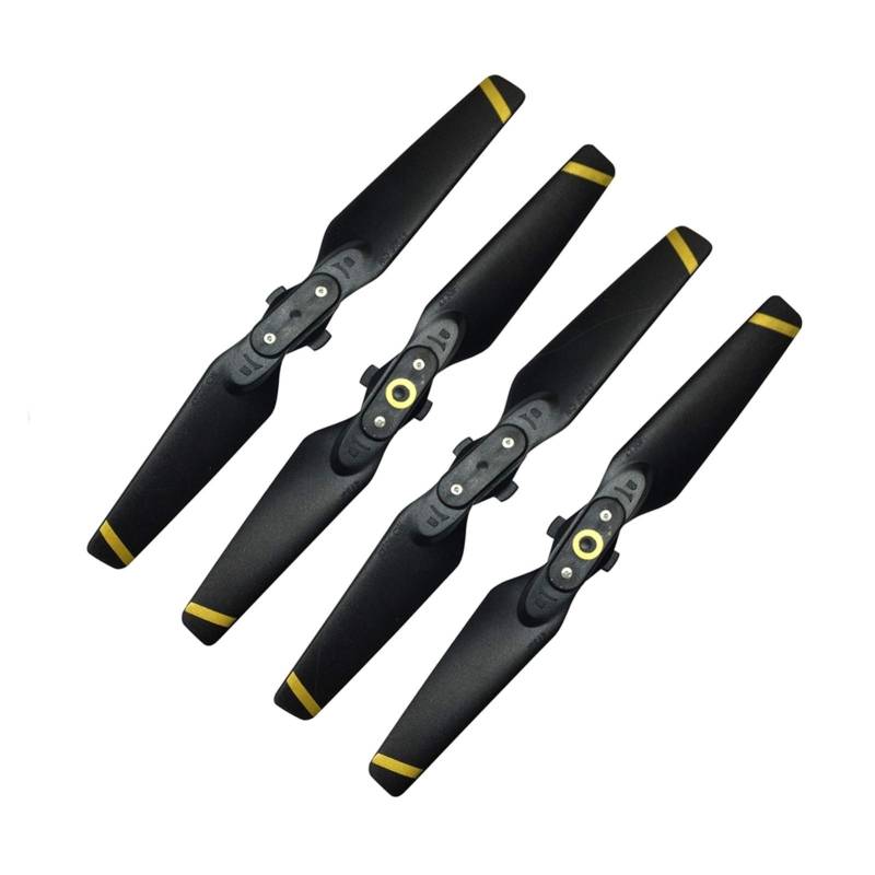 Pexorin 4-teiliger Propeller, for DJI, Spark Drone 4730F Klapppropeller 4730 Rotorblätter Ersatzteile Zubehör CW CCW Schnellverschlussflügel Propellerpropeller(Gold Stripe) von Pexorin