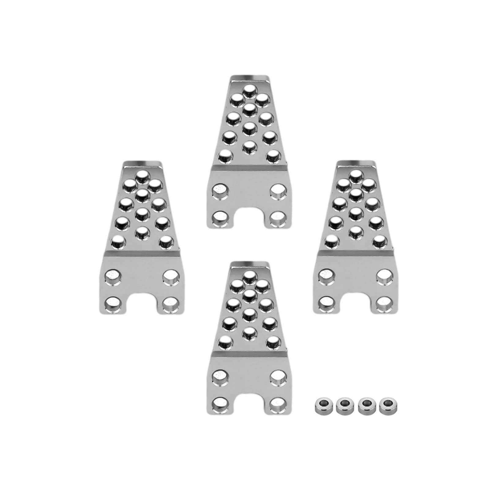 Pexorin 4PCS Aluminium Stoßdämpfer Turm Heben Unteren Einstellen Stehen 1/10 RC Crawler Auto Axial SCX10 Ferngesteuerter Auto-Stoßdämpfer(Titanium) von Pexorin