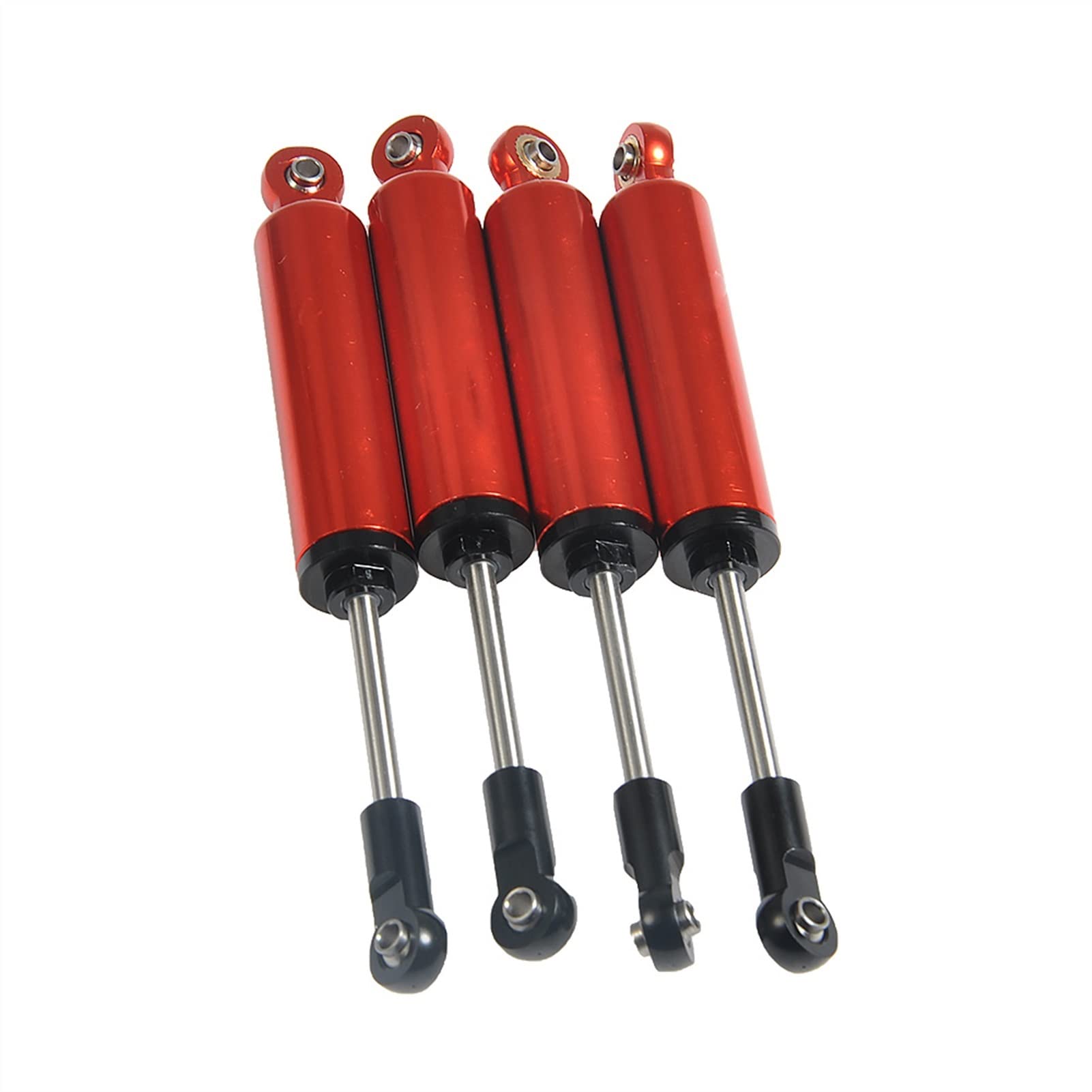 Pexorin 4PCS Metall Lift Suspension Stoßdämpfer 110mm Interne Feder Dämpfer, for 1:10 Axial SCX10 D90, for Traxxas, TRX4 RC Auto Teil Ferngesteuerter Auto-Stoßdämpfer(Red) von Pexorin