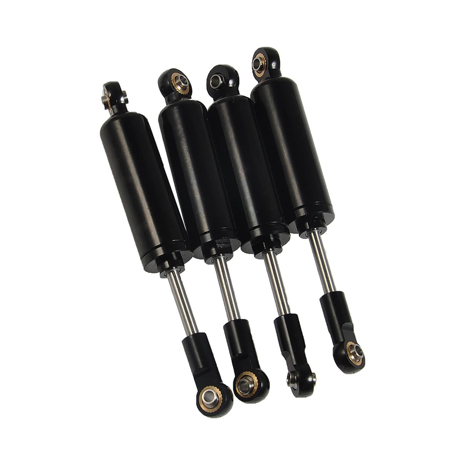 Pexorin 4PCS Metall Lift Suspension Stoßdämpfer 90mm Interne Feder Dämpfer, for 1:10 Axial SCX10 D90 RC Crawler Teile Ferngesteuerter Auto-Stoßdämpfer(Black) von Pexorin