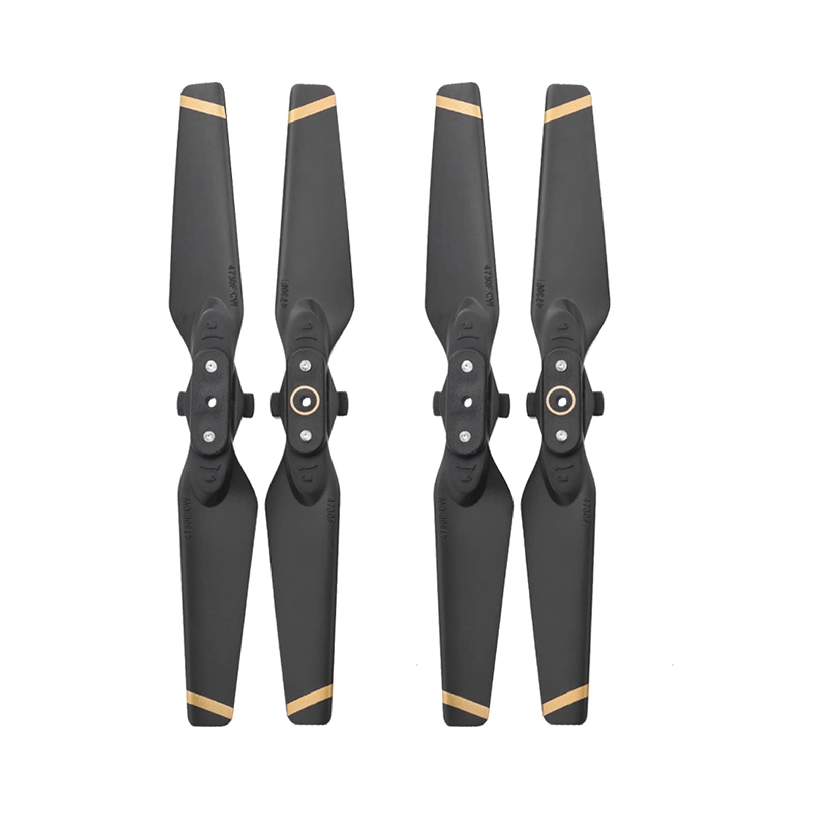 Pexorin 4PCS Propeller Quick Release 4730F Folding Propeller Drone Ersatz Klinge Requisiten Ersatzteile Flügel Fans Zubehör Spark Propellerpropeller(4pcs Gold) von Pexorin