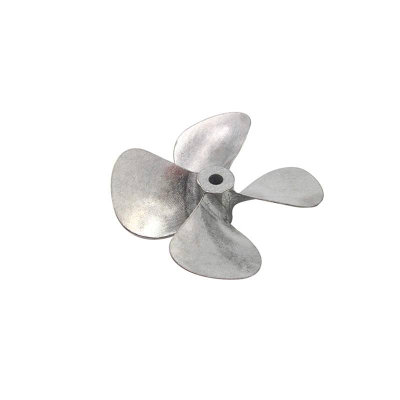 Pexorin 4x60mm Zinklegierung 4-Blatt-Propeller Volltauch-Metallpaddel CW CCW Ersatzteile, for RCFishing Bait Tug Boat Load Ship Ferngesteuerter Bootspropeller(1pc Positive 5mm) von Pexorin