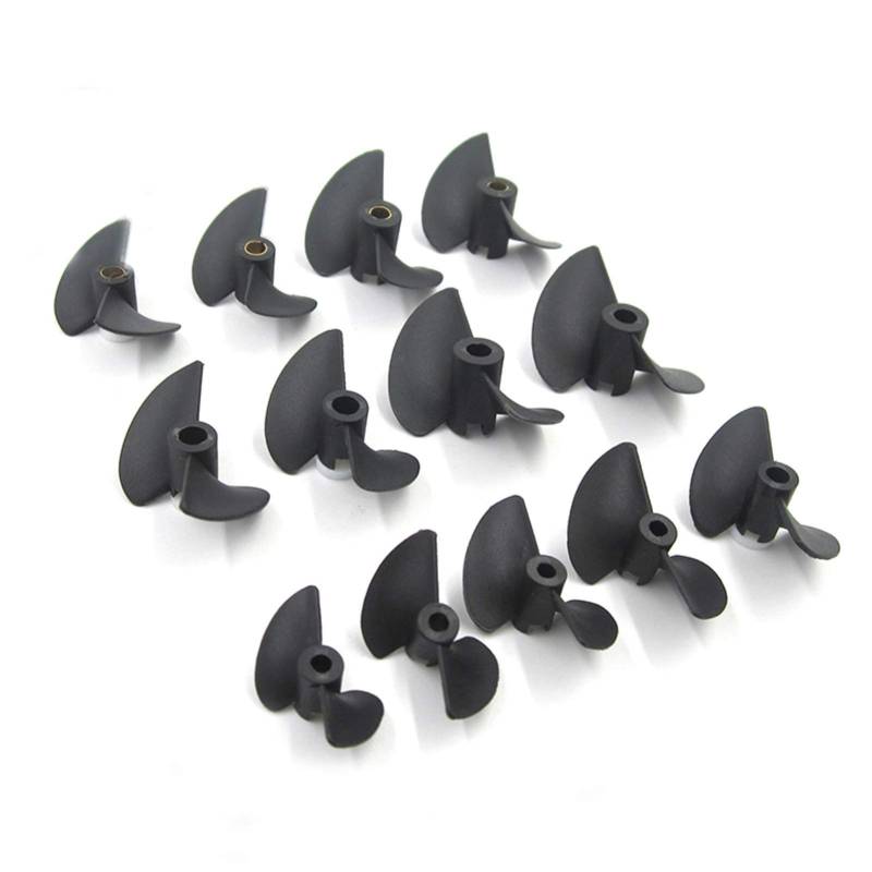 Pexorin 6PCS Marine Verwenden Zwei-flügelige Propeller Durchmesser 27/30/32/35/38/40/45/47mm Nylon Paddel Blende 3/3.17/4/4,18mm Mini Requisiten for RC Boot Ferngesteuerter Bootspropeller(30x3.17mm) von Pexorin