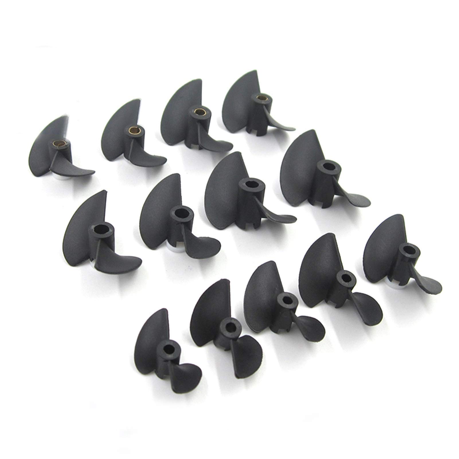 Pexorin 6PCS Marine Verwenden Zwei-flügelige Propeller Durchmesser 27/30/32/35/38/40/45/47mm Nylon Paddel Blende 3/3.17/4/4,18mm Mini Requisiten for RC Boot Ferngesteuerter Bootspropeller(38x4.8mm) von Pexorin