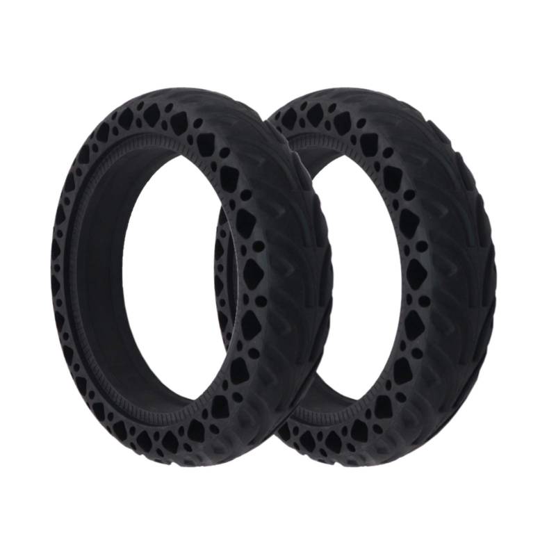 Pexorin 8,5-Zoll-Gummireifen in Gelb, for Xiaomi, M365 Elektroroller, Stoßdämpfer, Dämpfungsreifen, schlauchlos, Mijia M365 Pro Scooter Roller-Ersatzreifen(2pcs Black) von Pexorin