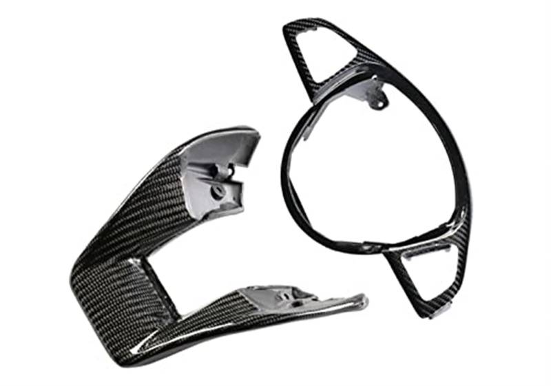 Pexorin Ab 2015, for Mercedes-Benz, W205 C63 W176 A45 W213 E63 W117 C117 CLA45 CLS63 GLA45 AMG Lenkradverkleidung aus Kohlefaser Aufkleber für Lenkradrahmen(Black with Label A) von Pexorin