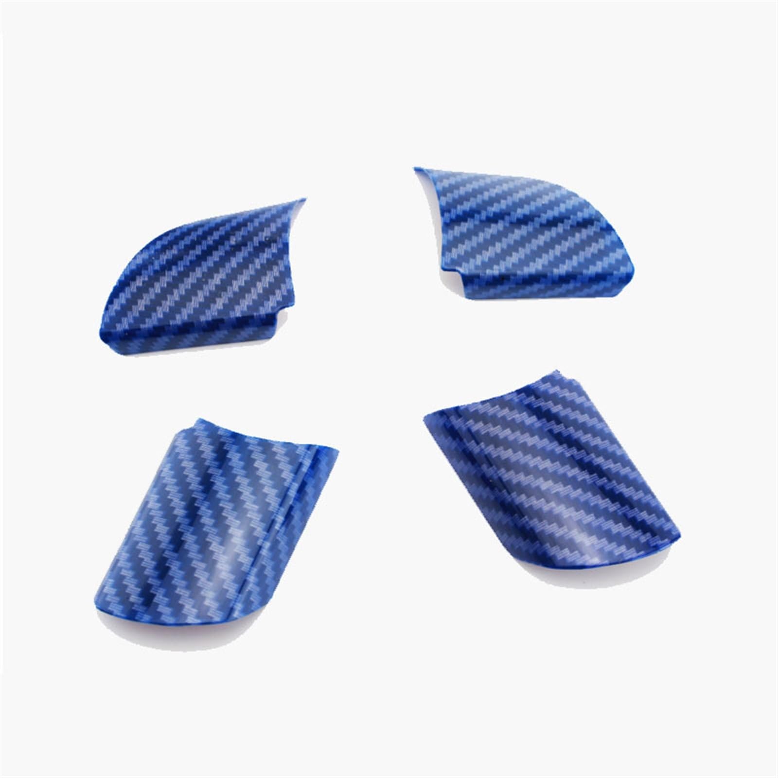 Pexorin Auto Lenkrad Dekoration Abdeckung Trim Aufkleber, for Ford, for Focus 2 MK2 2005 2006 2007 2008 2009 2010 2011 Edelstahl Lenkradfolie(Carbon Fiber Blue) von Pexorin