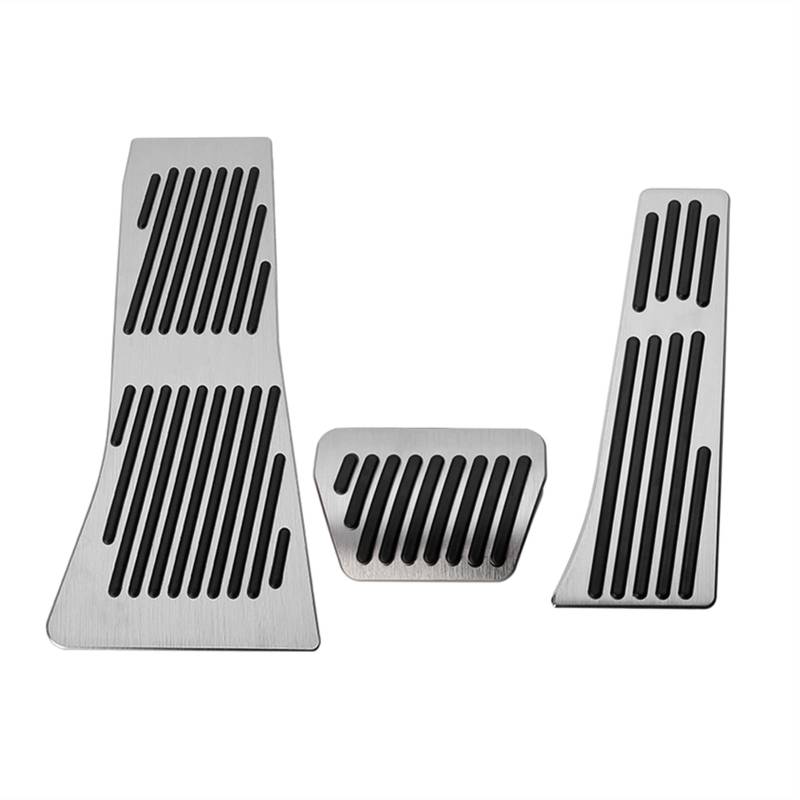 Pexorin Auto Pedal Pad Kraftstoff Gaspedal Bremspedal Fußstütze Pedal Abdeckung Aluminium Zubehör, for, for X5 X6 E70 E71 E72 F15 F16 F85 F86 Kupplungspedalverlängerung(Footrest AT 3pcs) von Pexorin