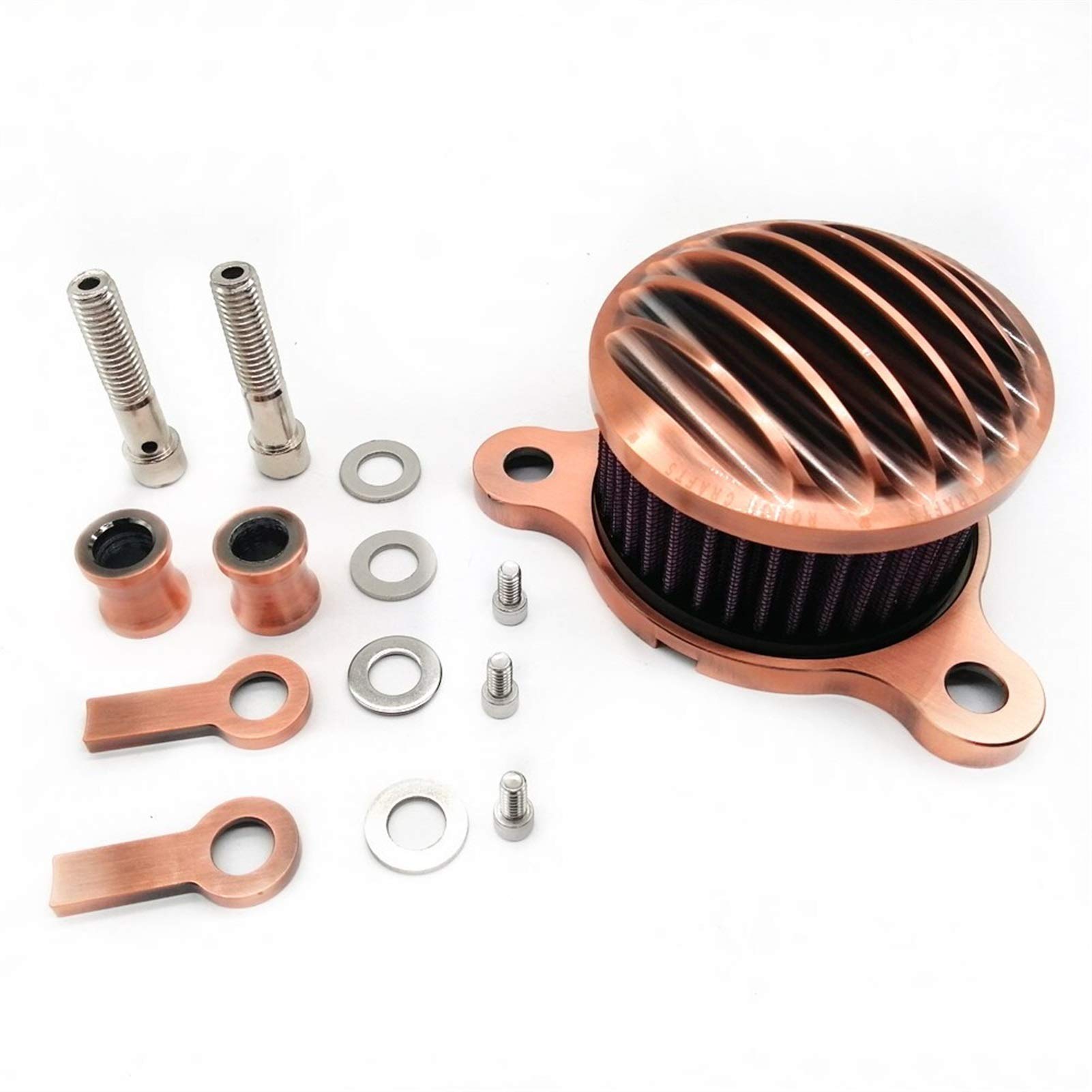 Pexorin CNC Bronze Luftfilter Motorrad Ansaugfilter System Kit Luftfilter, for Harley, XL883 XL1200 X48 Motorrad-Luftfilter von Pexorin