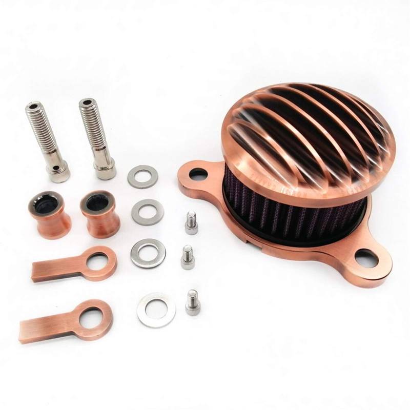 Pexorin CNC Bronze Luftfilter Motorrad Ansaugfilter System Kit Luftfilter, for Harley, XL883 XL1200 X48 Motorrad-Luftfilter von Pexorin