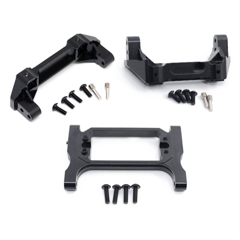 Pexorin CNC Metall Frontstoßstangenhalterung Servoständer for 1/10 RC Crawler, for Traxxas, TRX4 TRX-4 8237 Stoßstangenteile für Spielzeugfahrzeuge(Black) von Pexorin