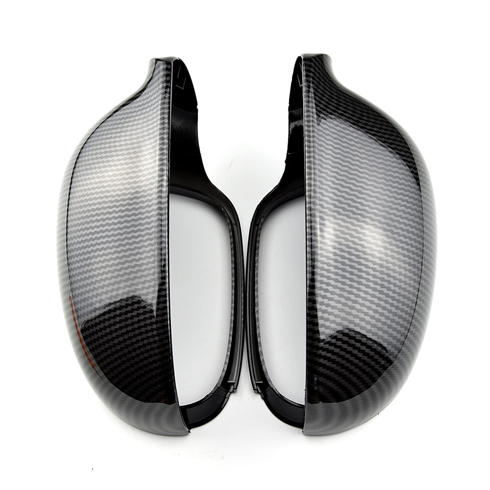 Pexorin Car Side Rearview Mirror Covers Caps, for VW, for Golf, 5 R32 GTI Standard 2006-2009 Covers Shell Case Replacement Carbon Fiber Abdeckung für Autotür-Außenspiegel(Carbon Look Black) von Pexorin