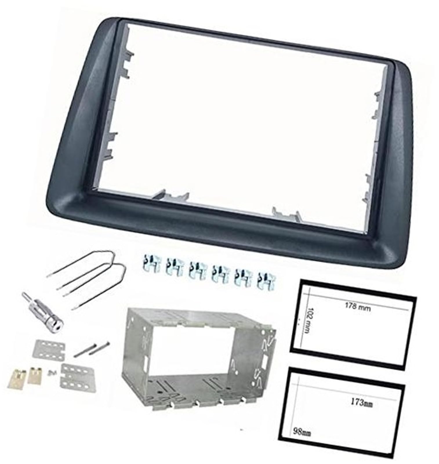 Pexorin Doppel-DIN-Autoradio-Rahmen-Installationssatz, 2-DIN-Frontplattenrahmen-Stereo, for Panda Autoradio-Blende Pexorin Doppel-DIN-Autoradio-Rahmen-Installationssatz, 2-DIN-Frontplattenrahmen-Stereo, for Panda Autoradio-Blende von Pexorin