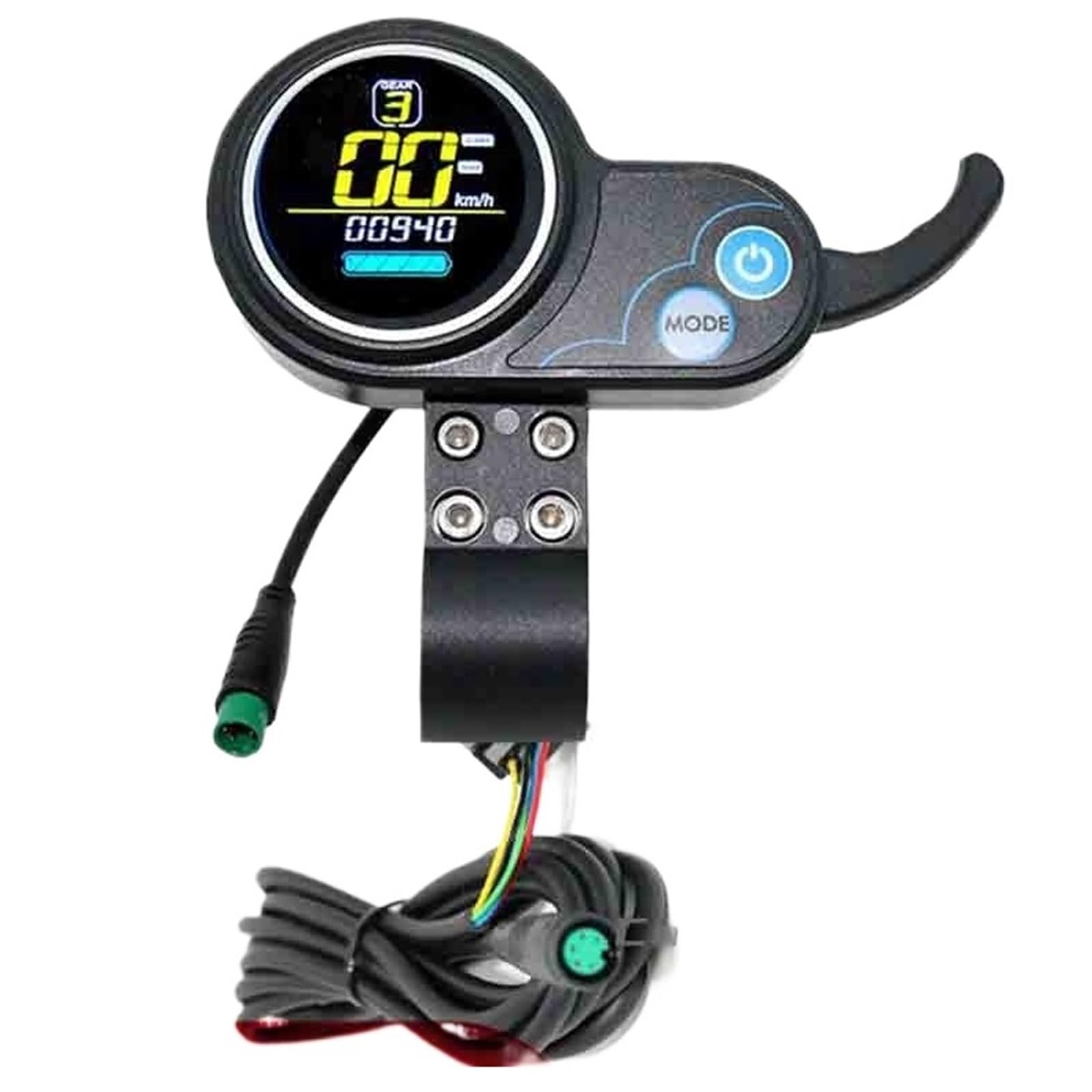 Pexorin Elektroroller-Controller, Drosselklappenmodifikationszubehör, for 36V48V-Display, USB-Lade-Daumendrehmesser, 5/6-poliger Controller Scooter-Instrumententafel(36V 6Pin Suit) von Pexorin