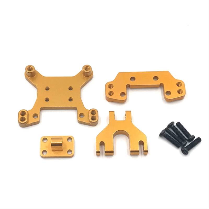 Pexorin Fernbedienung Auto Metall Upgrade Modifizierte Teile Vorne Und Hinten Stoßdämpfer, for WLtoys, 1/12 124016 124018 Ferngesteuerter Auto-Stoßdämpfer(Gold) von Pexorin