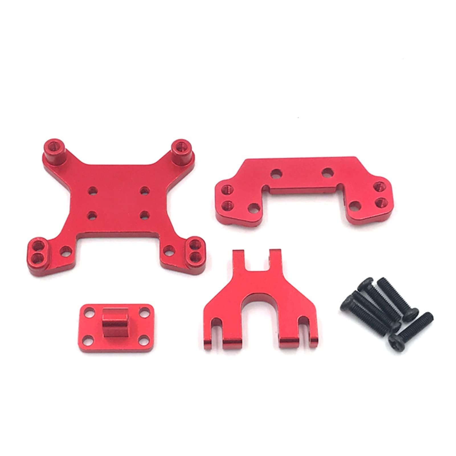 Pexorin Fernbedienung Auto Metall Upgrade Modifizierte Teile Vorne Und Hinten Stoßdämpfer, for WLtoys, 1/12 124016 124018 Ferngesteuerter Auto-Stoßdämpfer(Red) von Pexorin