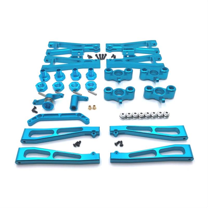 Pexorin Fernbedienung Auto Teile Metall Upgrade und Modifikation Teile Kit Zusammenfassung, for JLB Golden Cheetah 1/10 J3 Ferngesteuerter Auto-Stoßdämpfer(Blue) von Pexorin