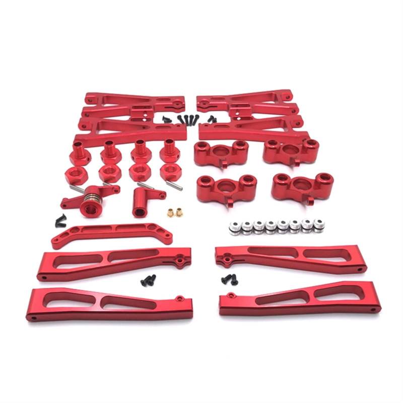 Pexorin Fernbedienung Auto Teile Metall Upgrade und Modifikation Teile Kit Zusammenfassung, for JLB Golden Cheetah 1/10 J3 Ferngesteuerter Auto-Stoßdämpfer(Red) von Pexorin